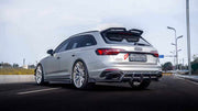 DRY CARBON BODY KIT for AUDI RS4 B9 FACELIFT 2019 - 2025

Set includes:
Front Lip
Front Bumper Canards
Hood Bonnet
Side Skirts
Roof Spoiler
Rear Bumper Fins
Rear Diffuser

Material: Dry Carbon

NOTE: Professional installation is required.