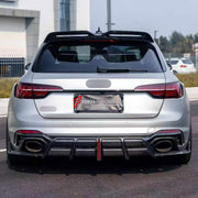 DRY CARBON BODY KIT for AUDI RS4 B9 FACELIFT 2019 - 2025

Set includes:
Front Lip
Front Bumper Canards
Hood Bonnet
Side Skirts
Roof Spoiler
Rear Bumper Fins
Rear Diffuser

Material: Dry Carbon

NOTE: Professional installation is required.