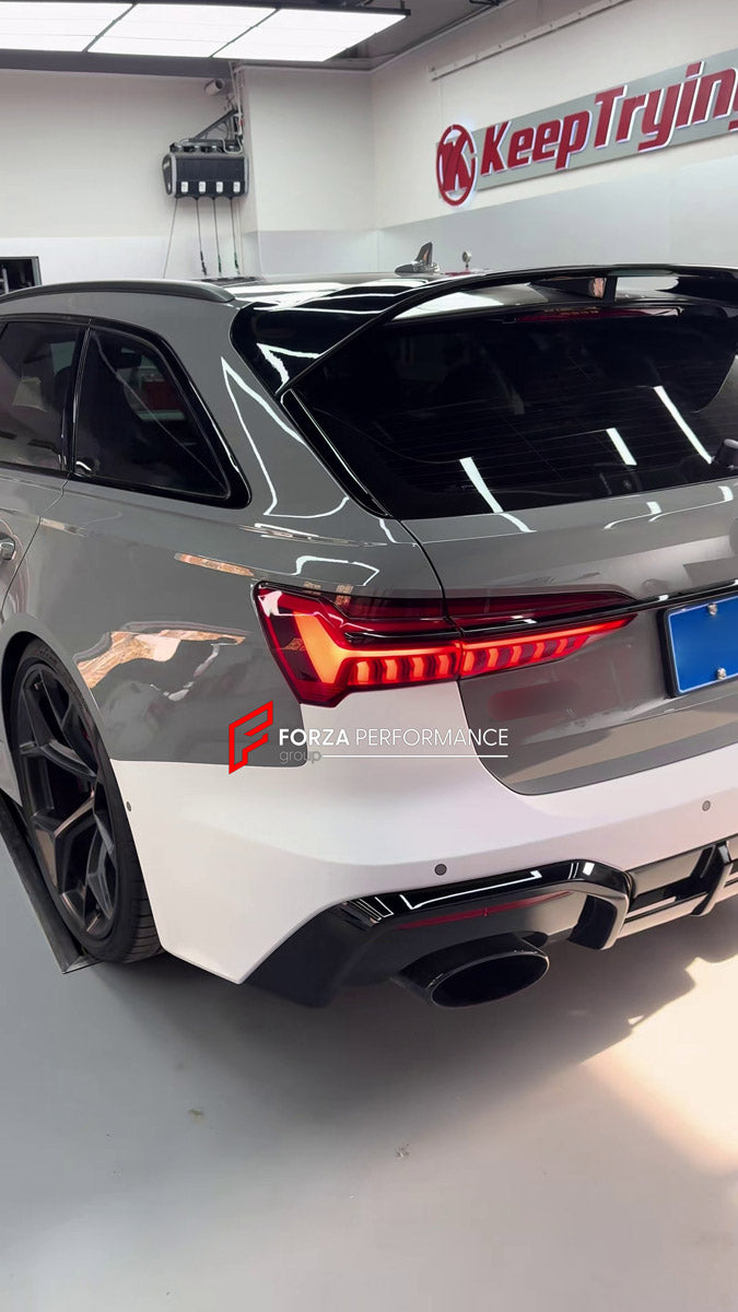DRY CARBON BODY KIT for AUDI RS6 AVANT C8 GT 2024+ FORZA PERFORMANCE custom fit GT Style

Set includes:
Front Lip
Front Bumper Assembly
Front Fenders
Roof Spoiler
Rear Bumper Assembly
Rear Diffuser

Material: Dry Carbon, Plastic

NOTE: Professional installation is required.