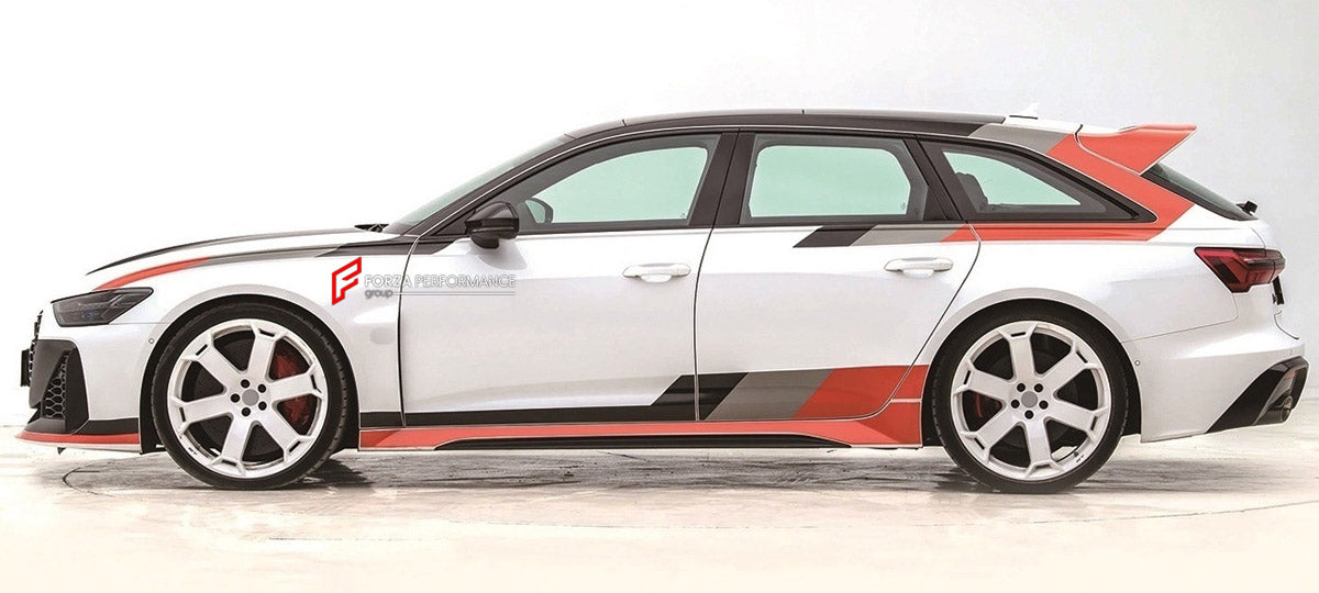 DRY CARBON BODY KIT for AUDI RS6 AVANT C8 GT 2024+ FORZA PERFORMANCE custom fit GT Style

Set includes:
Front Lip
Front Bumper Assembly
Front Fenders
Roof Spoiler
Rear Bumper Assembly
Rear Diffuser

Material: Dry Carbon, Plastic

NOTE: Professional installation is required.
