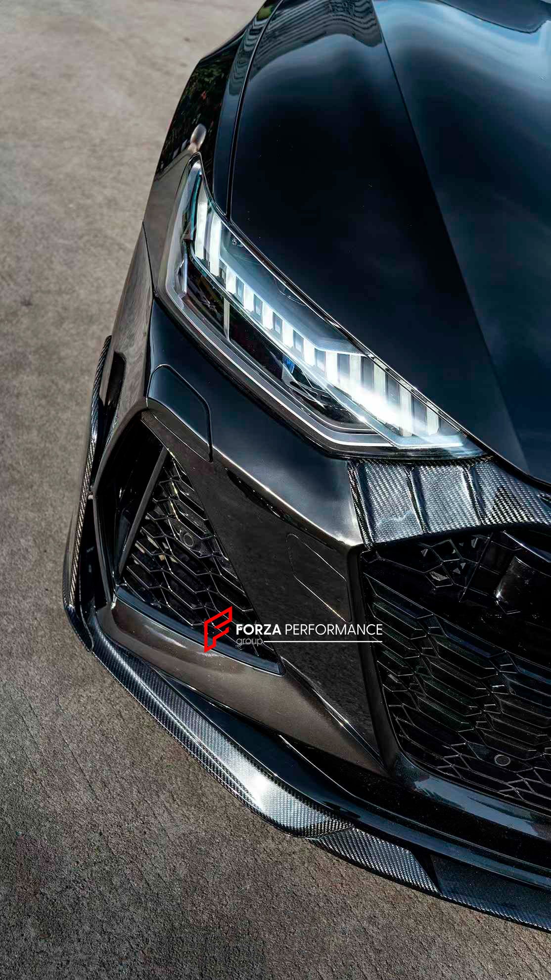 DRY CARBON BODY KIT for AUDI RS7 C8 2019+

Set includes:

Front Lip
Side Skirts

Rear Diffuser with LED Lights

Material: Dry Carbon

* Each part can be sent separately

NOTE: Professional installation is required