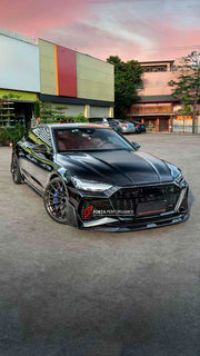 DRY CARBON BODY KIT for AUDI RS7 C8 2019+

Set includes:

Front Lip
Side Skirts

Rear Diffuser with LED Lights

Material: Dry Carbon

* Each part can be sent separately

NOTE: Professional installation is required