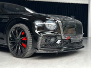 DRY CARBON BODY KIT for BENTLEY FLYING SPUR III 2019 - 2024 FORZA PERFORMANCE custom fit Mansory Style

Set includes:
Front Lip
Front Bumper Canards
Front Grille Mesh Cover Trims
Hood Bonnet
Side Mirror Covers
Side Skirts
Ducktail Spoiler
Rear Bumper
Rear Diffuser

Material: Dry Carbon

NOTE: Professional installation is required.