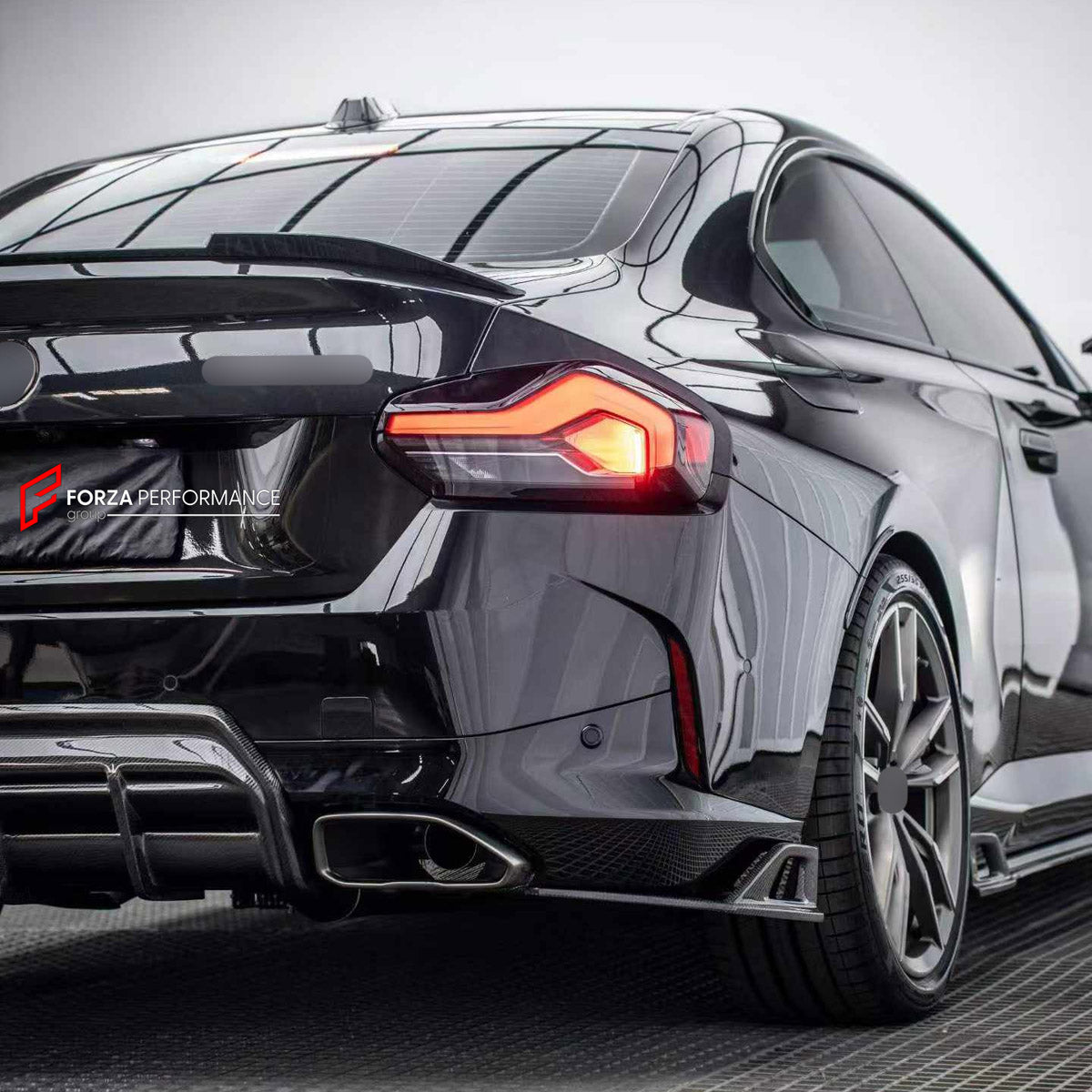 DRY CARBON BODY KIT for BMW 2 SERIES G42 M240I 2021+

Set includes:
Front Lip
Front Bumper Canards
Side Skirts
Rear Bumper Fins
Rear Diffuser

Material: Dry Carbon

NOTE: Professional installation is required.