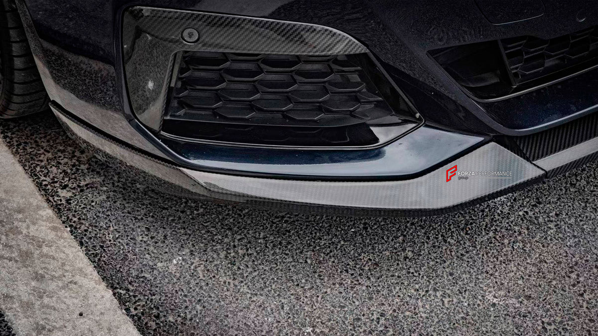 DRY CARBON BODY KIT for BMW 5 SERIES G30 2021+ FORZA PERFORMANCE custom fit MP Style
Set includes:

Front Lip
Front Grille
Side Mirror Covers
Side Skirts
Ducktail Spoiler
Rear Diffuser
Material: Dry Carbon

NOTE: Professional installation is required.