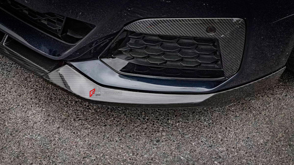 DRY CARBON BODY KIT for BMW 5 SERIES G30 2021+ FORZA PERFORMANCE custom fit MP Style
Set includes:

Front Lip
Front Grille
Side Mirror Covers
Side Skirts
Ducktail Spoiler
Rear Diffuser
Material: Dry Carbon

NOTE: Professional installation is required.