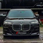 DRY CARBON BODY KIT for BMW 7 SERIES G70 2022+ FORZA PERFORMANCE custom fit Mansory Style

Set includes:
Front Lip
Front Bumper Canards
Front Bumper Air Vent Covers
Side Mirror Covers
Side Skirts
Roof Spoiler
Ducktail Spoiler
Rear Bumper Fins
Rear Diffuser

Material: Dry Carbon, Carbon

NOTE: Professional installation is required.