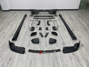 DRY CARBON BODY KIT for BMW 7 SERIES G70 2022+ FORZA PERFORMANCE custom fit Mansory Style

Set includes:
Front Lip
Front Bumper Canards
Front Bumper Air Vent Covers
Side Mirror Covers
Side Skirts
Roof Spoiler
Ducktail Spoiler
Rear Bumper Fins
Rear Diffuser
Exhaust Tips

Material: Dry Carbon, Carbon

NOTE: Professional installation is required.