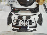 DRY CARBON BODY KIT for BMW 7 SERIES G70 2022+

Set includes:

Front Lip
Front Bumper Trims
Front Bumper Air Vent Covers
Side Mirror Covers
Side Trims
Side Skirts
Roof Spoiler
Rear Spoiler
Rear Diffuser

Material: Dry Carbon

Note: Professional installation is required. If you have 760i you don't need to change the bumpers