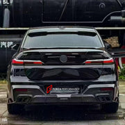 DRY CARBON BODY KIT for BMW 7 SERIES G70 2022+ FORZA PERFORMANCE custom fit Mansory Style

Set includes:
Front Lip
Front Bumper Canards
Front Bumper Air Vent Covers
Side Mirror Covers
Side Skirts
Roof Spoiler
Ducktail Spoiler
Rear Bumper Fins
Rear Diffuser

Material: Dry Carbon, Carbon

NOTE: Professional installation is required.