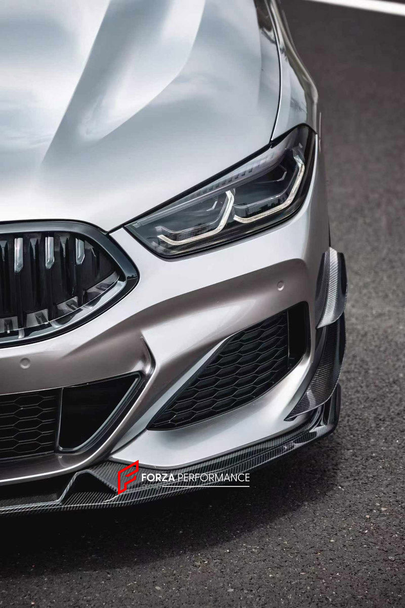DRY CARBON BODY KIT for BMW 8 SERIES G14 G15 G16 2018+

Set includes:
Front Lip
Front Bumper Canards
Rear Bumper Fins
Rear Diffuser

Material: Dry Carbon

NOTE: Professional installation is required.