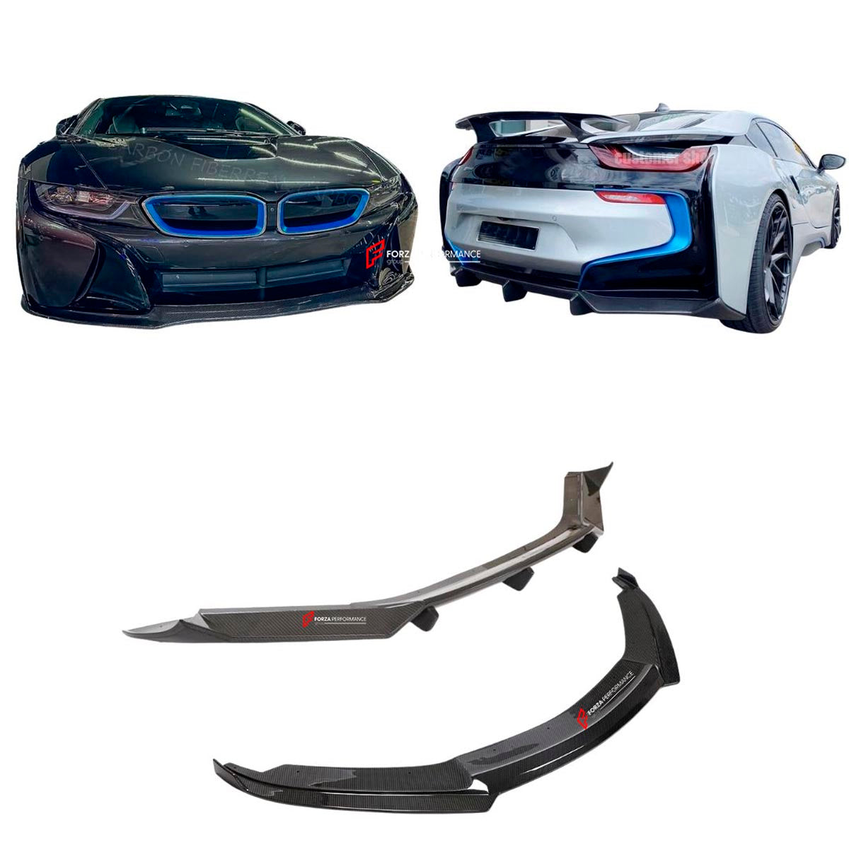 DRY CARBON BODY KIT for BMW I8 COUPE 2014 - 2018 FORZA PERFORMANCE Custom Fit
Set includes:

Front Lip
Rear Diffuser
Material: Dry Carbon

NOTE: Professional installation is required.

Why “Contact Us for Pricing”?
We don’t display fixed prices because our goal is to offer you the most competitive deal possible. Product costs often decrease over time, and by requesting a quote, you’ll receive our most up-to-date price on market.

SECURED PAYMENT METHODS
PayPal (+4.4% fee)
Visa / Mastercard / American Expres