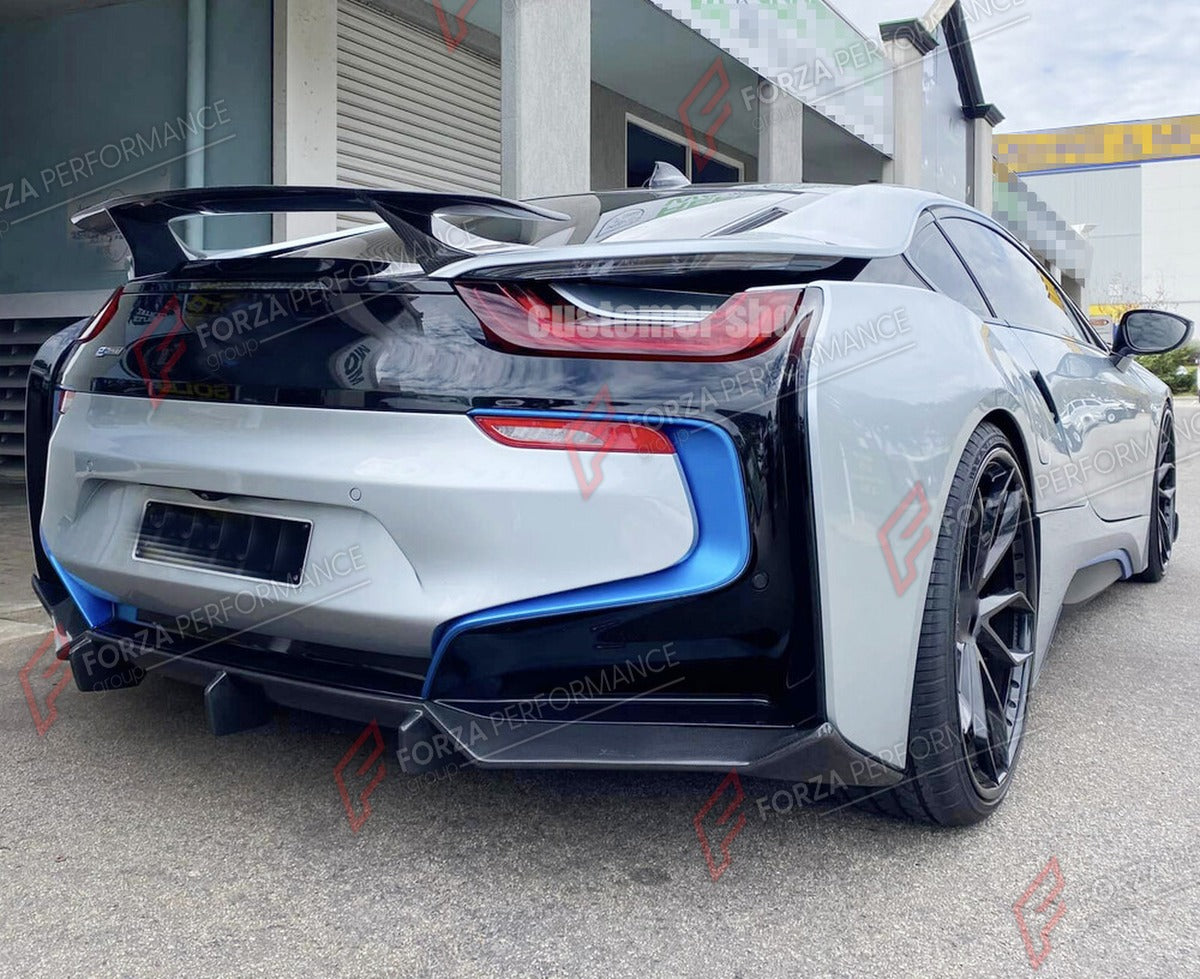 DRY CARBON BODY KIT for BMW I8 COUPE 2014 - 2018 FORZA PERFORMANCE Custom Fit
Set includes:

Front Lip
Rear Diffuser
Material: Dry Carbon

NOTE: Professional installation is required.

Why “Contact Us for Pricing”?
We don’t display fixed prices because our goal is to offer you the most competitive deal possible. Product costs often decrease over time, and by requesting a quote, you’ll receive our most up-to-date price on market.

SECURED PAYMENT METHODS
PayPal (+4.4% fee)
Visa / Mastercard / American Expres