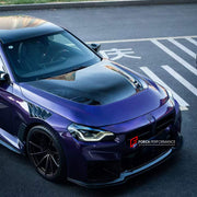 DRY CARBON BODY KIT for BMW M2 G87 2023+

Set includes:
Front Lip
Front Grille
Hood Bonnet
Front Fenders
Side Mirror Covers
Side Skirts
Rear Spoiler Wing
Rear Diffuser

Material: Dry Carbon

NOTE: Professional installation is required.