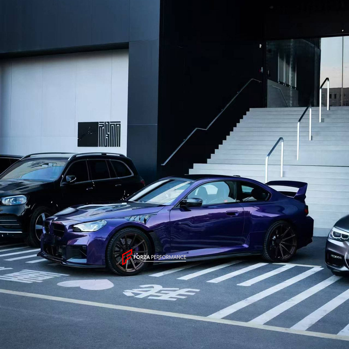 DRY CARBON BODY KIT for BMW M2 G87 2023+

Set includes:
Front Lip
Front Grille
Hood Bonnet
Front Fenders
Side Mirror Covers
Side Skirts
Rear Spoiler Wing
Rear Diffuser

Material: Dry Carbon

NOTE: Professional installation is required.