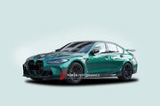 DRY CARBON BODY KIT for BMW M3 G80 2020+  Set includes:  Front Hood Front Lip Front Canards Front Bumper Air Vents Side Skirts Rear Diffuser Rear Canards Rear Spoiler