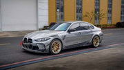DRY CARBON BODY KIT for BMW M3 G80 2020+

Set includes:
Front Lip
Front Bumper Canards
Front Bumper Air Vents
Front Grille
Front Grille Mesh Cover Trims
Front Fenders
Side Fender Vents
Side Skirts
Ducktail Spoiler
Rear Bumper Fins
Rear Diffuser

Material: Dry Carbon

NOTE: Professional installation is required.