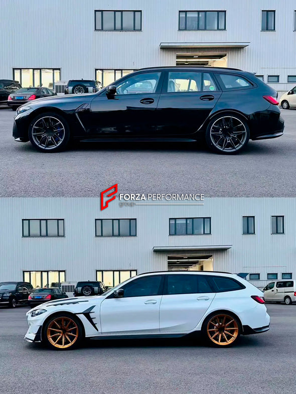 DRY CARBON BODY KIT for BMW M3 G81 TOURING 2020 - 2024

Set includes:


Front Bumper Assembly
Hood/Bonnet
Front Fenders&nbsp;
Front Fenders Air Vents&nbsp;

Material: Dry Carbon Fiber

Note: Professional installation is required.