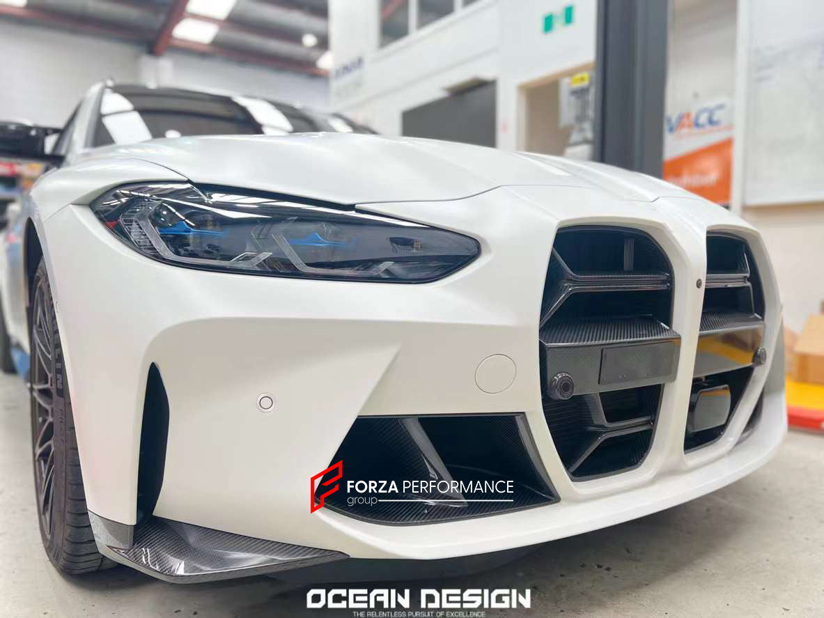 DRY CARBON BODY KIT for BMW M3 G81 TOURING 2020+  Set includes:  Front Air Vents Front Splitters Fenders Air Vents Mirror Covers Rear Diffuser