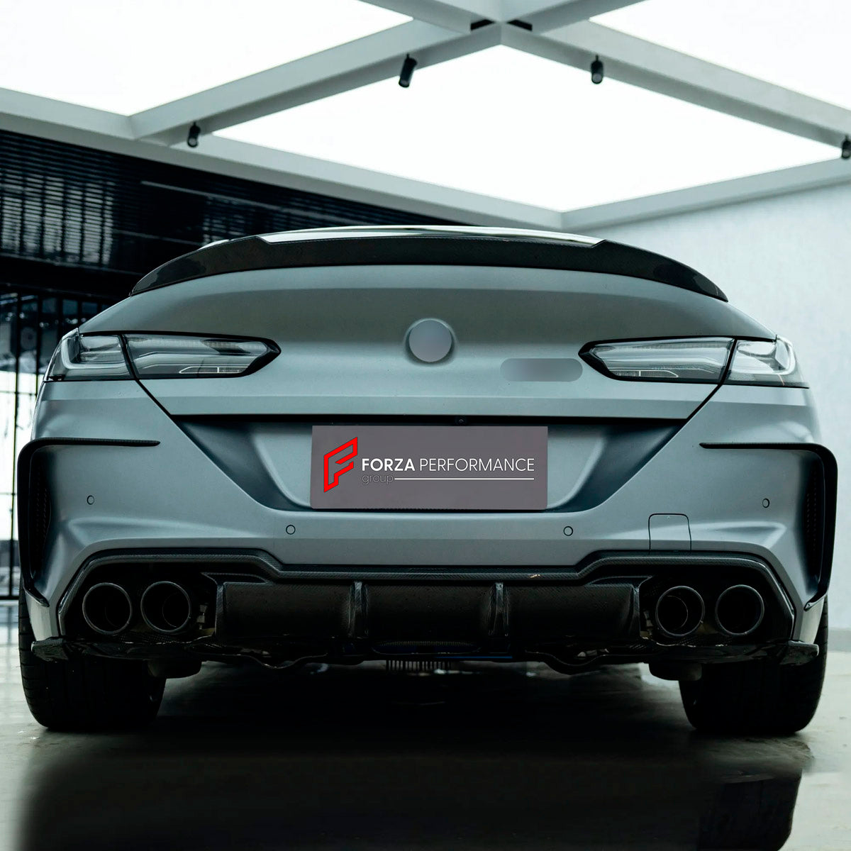 DRY CARBON BODY KIT for BMW M8 F91 F92 F93 2019+ FORZA PERFORMANCE custom fit Aulena
Set includes:

Front Lip
Front Bumper Air Vents
Front Bumper Canards
Side Skirts
Ducktail Spoiler
Rear Spoiler Wing
Rear Bumper Canards
Rear Diffuser
Material: Dry Carbon

NOTE: Professional installation is required.