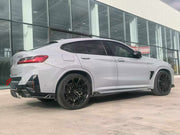 DRY CARBON BODY KIT for BMW X4M F98 LCI 2021+

Set includes:
Front Lip
Side Skirts
Rear Bumper Fins
Rear Diffuser

Material: Dry Carbon

NOTE: Professional installation is required.