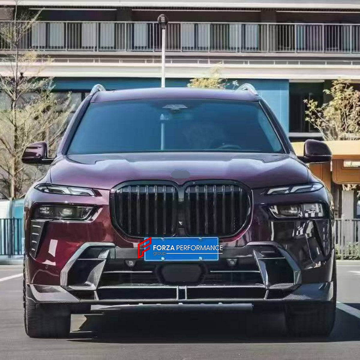 DRY CARBON BODY KIT for BMW X7 G07 LCI 2023+ FORZA PERFORMANCE custom fit Larte Design Style

Set includes:
Front Lip
Fog Lights Covers
Hood Bonnet
Side Skirts
Roof Spoiler
Rear Bumper Fins
Rear Diffuser

Material: Dry Carbon, Carbon

NOTE: Professional installation is required.
