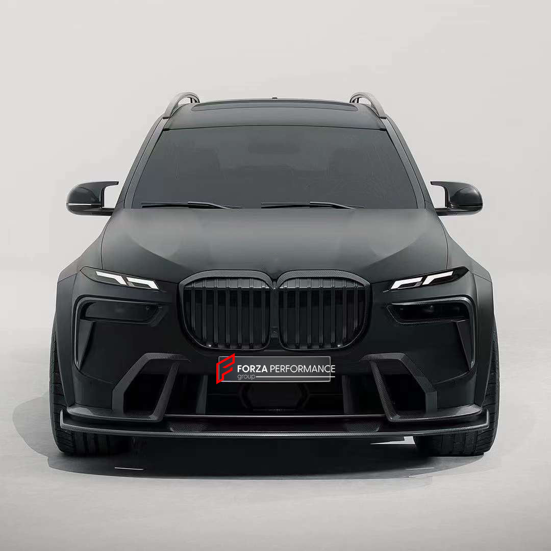 DRY CARBON BODY KIT for BMW X7 G07 LCI 2023 Set includes:  Front Lip Front Air Vents Front Grille Rear Diffuser