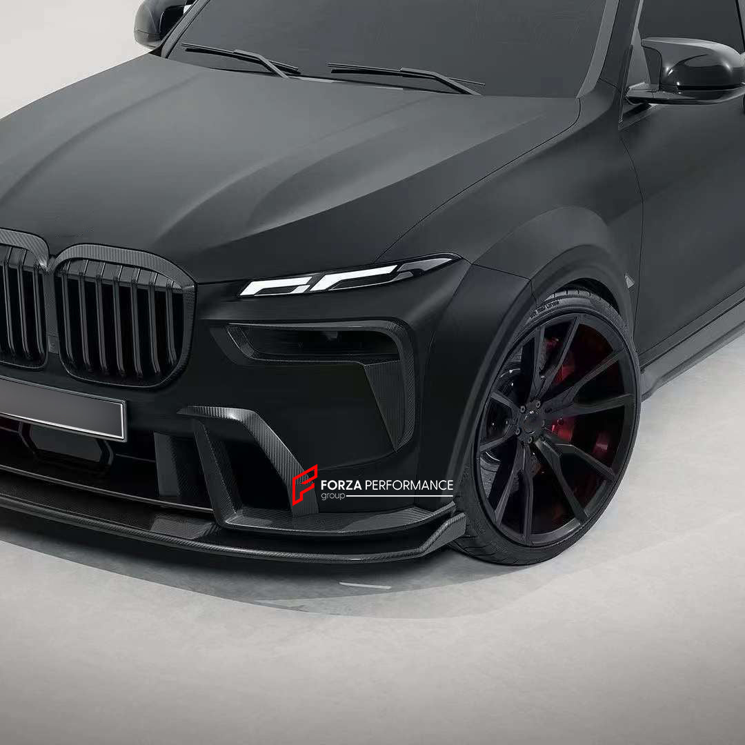 DRY CARBON BODY KIT for BMW X7 G07 LCI 2023 Set includes:  Front Lip Front Air Vents Front Grille Rear Diffuser