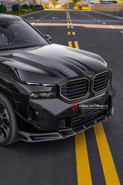 DRY CARBON BODY KIT for BMW XM G09 2023+

Set includes:
Front Lip
Front Bumper Canards
Side Skirts
Roof Spoiler
Ducktail Spoiler
Rear Bumper Fins
Rear Diffuser

Material: Dry Carbon

NOTE: Professional installation is required.