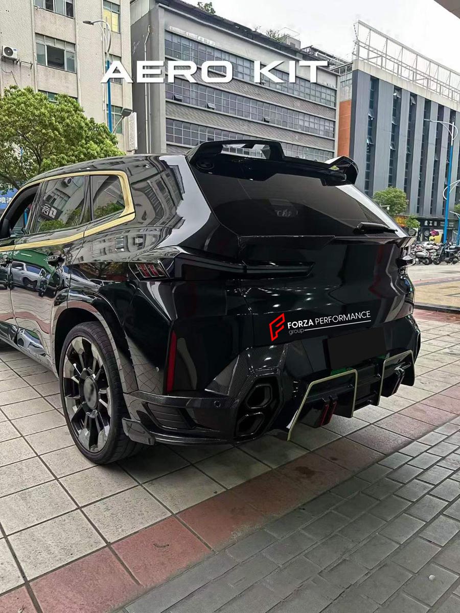 DRY CARBON BODY KIT for BMW XM G09 2023+
Set includes:

Front Lip
Diffuser
Roof Spoiler
Window Spoiler
Material: Dry Carbon

NOTE: Professional installation is required.