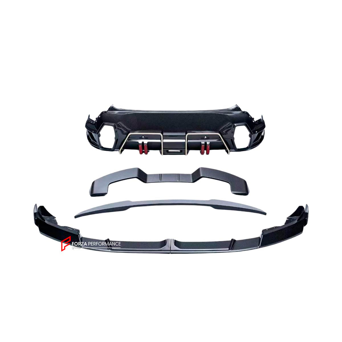 DRY CARBON BODY KIT for BMW XM G09 2023+
Set includes:

Front Lip
Diffuser
Roof Spoiler
Window Spoiler
Material: Dry Carbon

NOTE: Professional installation is required.