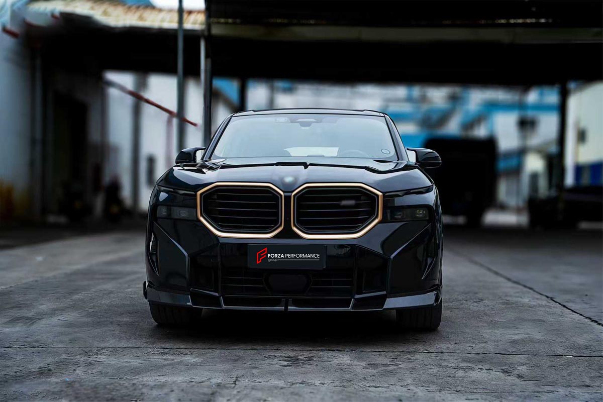 BODY KIT for BMW XM G09 2023+
Set includes:

Front Lip
Mesh Trims
Grille Trims
Hood Bonnet
Side Skirts
Fender Flares
Roof Spoiler
Rear Diffuser
Material: Dry Carbon

NOTE: Professional installation is required.
