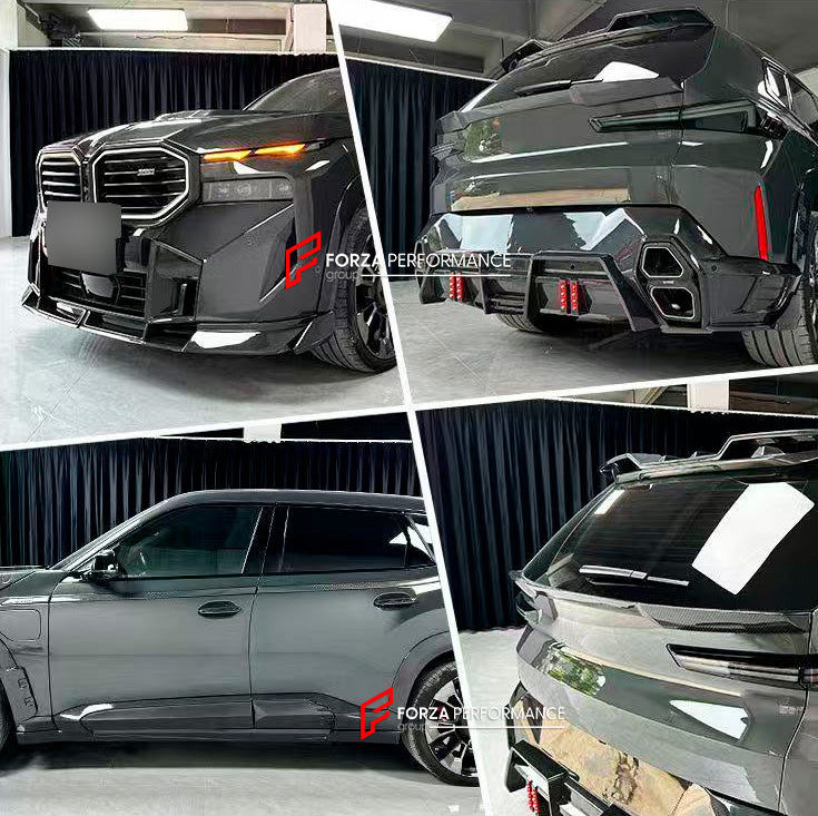 DRY CARBON BODY KIT for BMW XM G09 2023+

Set includes:

Front Lip
Mesh Frame Trims
Fog Light Trims
Front Grille Trims
Hood / Bonnet
Fender Flares
Side Logo Trims
Side Skirts
Door Trims
Trunk Spoiler
Rear Bumper
Exhaust Tips
Rear Diffuser

Material: Carbon Fiber

Note: Professional installation is required.

Contact us for pricing.

Why “Contact Us for Pricing”?

We don’t display fixed prices because our goal is to offer you the most competitive deal possible. Product costs often decrease over time, and by 