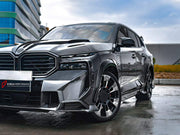 DRY CARBON BODY KIT for BMW XM G09 2023+ FORZA PERFORMANCE custom fit MS Style

Set includes:
Front Lip
Front Bumper Canards
Hood Bonnet
Fender Flares
Side Skirts
Roof Spoiler
Ducktail Spoiler
Rear Bumper
Rear Diffuser

Material: Dry Carbon

NOTE: Professional installation is required.