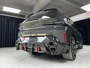 DRY CARBON BODY KIT for BMW XM G09 2023+ FORZA PERFORMANCE custom fit Larte Design Style

Set includes:
Front Lip
Front Bumper Air Vent Covers
Hood Bonnet
Fender Flares
Body Side Door Moldings
Side Skirts
Roof Spoiler
Rear Spoiler Wing
Rear Bumper Fins
Rear Diffuser

Material: Dry Carbon

NOTE: Professional installation is required.