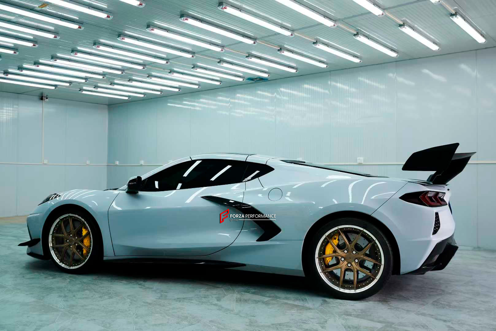 DRY CARBON BODY KIT for CHEVROLET CORVETTE C8 2019+

Set includes:


Front Lip
Front Bumper Canards
Hood

Engine Lid Cover
Engine Cover
Rear Spoiler


Material: Dry Carbon

NOTE: Professional installation is required.