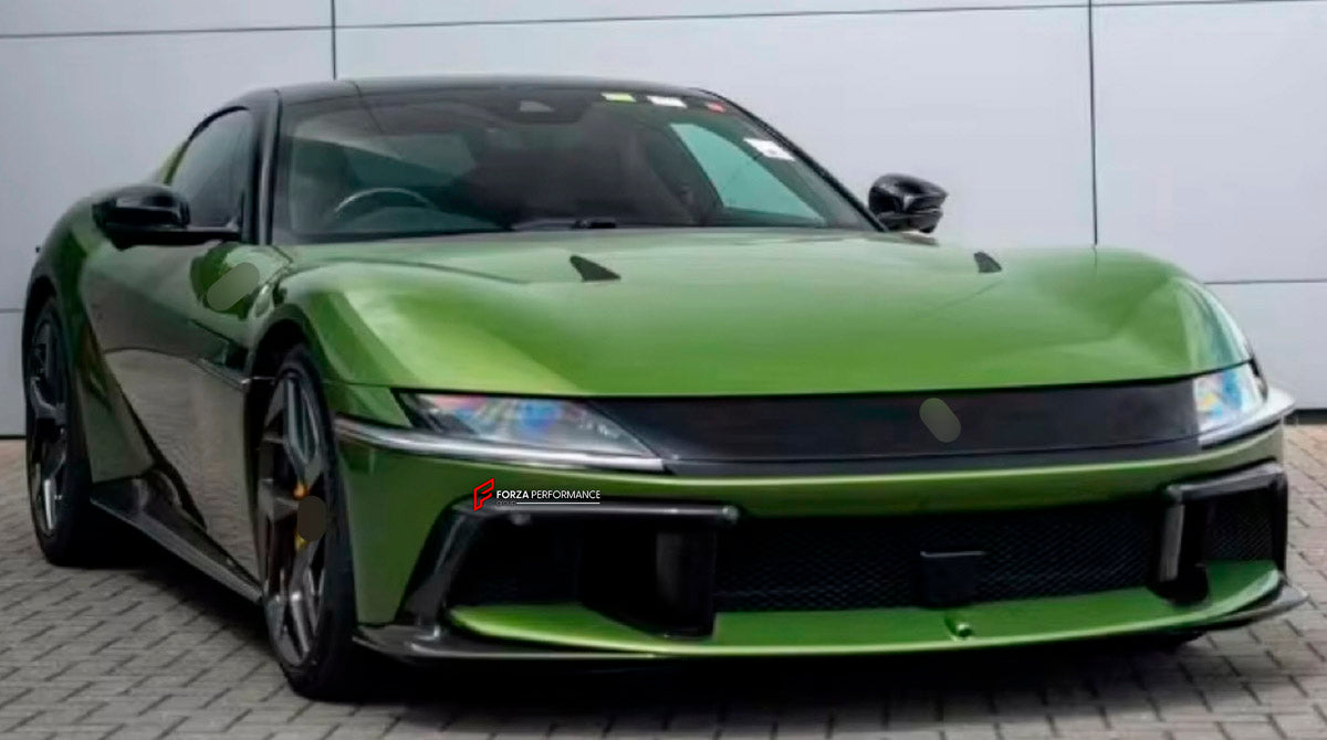 DRY CARBON BODY KIT for Ferrari 12Cilindri 2024+
Set includes:

Front Lip
Front Bumper Fins
Engine Cover Lid
Door Sill Covers
Side Skirts
Ducktail Spoiler
Rear Diffuser
Material: Dry Carbon

NOTE: Professional installation is required.