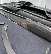 DRY CARBON BODY KIT for FERRARI 296 GTB GTS 2022+

Set includes:
Front Lip Splitter
Side Skirts
Rear Diffuser

Material: Dry Carbon

NOTE: Professional installation is required.