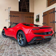 DRY CARBON BODY KIT for FERRARI 296 GTB GTS 2022+

Set includes:
Front Lip
Side Skirts
Rear Diffuser
Center Console Cover
Bucket Seats

Material: Dry Carbon

NOTE: Professional installation is required.