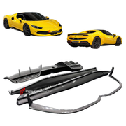 DRY CARBON BODY KIT for FERRARI 296 GTB GTS 2022+ FORZA PERFORMANCE custom fit OEM Style

Set includes:
Front Lip Splitter
Side Skirts
Rear Diffuser

Material: Dry Carbon

NOTE: Professional installation is required.