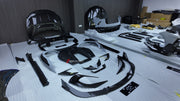 CARBON BODY KIT for FERRARI 296 GTB/GTS  Set includes: Front Lip Front Bumper Air Vent Covers Hood Panel Trim Fender Vents Side Skirts Side Air Vent Covers Engine Cover Rear Spoiler Rear Diffuser