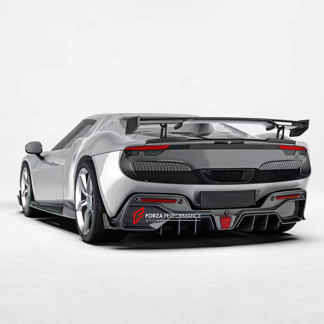 DRY CARBON BODY KIT for FERRARI 296 GTB GTS


Set includes:
Hood

Front Bumper
Front Lip
Side Skirts
Rear Spoiler (2 options)
Rear Bumper
Rear Diffuser

Material: Dry Carbon

NOTE: Professional installation is required.

&nbsp;
Payment ►
Visa

Mastercard

PayPal with a credit card (add 4.4% at checkout)
Payoneer
Cryptocurrency
Shipment ►
By express DHL/UPS/TNT/FedEx
To the local international airport
Special line by air
Special line by the sea
To Europe and the UK by train

Please let us know which shipping