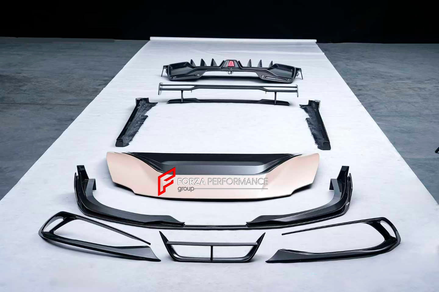 DRY CARBON BODY KIT for FERRARI 296 GTS GTB


Set includes:
Front Bumper Insert
Hood Bonnet
Front Lip

Side Skirts

Wing Spoiler
Rear Diffuser


Material: Dry Carbon

NOTE: Professional installation is required.