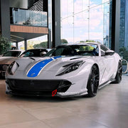 DRY CARBON BODY KIT for FERRARI 812 SUPERFAST GTS 2017 - 2023 FORZA PERFORMANCE custom fit Novitec Style

Set includes:
Front Lip
Front Bumper Air Vents
Side Skirts
Ducktail Spoiler
Rear Bumper Fins

Material: Dry Carbon

NOTE: Professional installation is required.