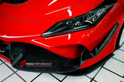 DRY CARBON BODY KIT for FERRARI F8 2019 - 2022
Set includes:

Front Lip
Front Bumper Vents
Front Bumper Canards
Hood Bonnet
Side Skirts
Rear Spoiler
Rear Diffuser
Material: Dry Carbon

NOTE: Professional installation is required.