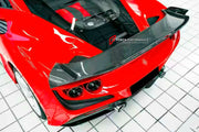 DRY CARBON BODY KIT for FERRARI F8 2019 - 2022
Set includes:

Front Lip
Front Bumper Vents
Front Bumper Canards
Hood Bonnet
Side Skirts
Rear Spoiler
Rear Diffuser
Material: Dry Carbon

NOTE: Professional installation is required.
