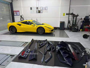 DRY CARBON BODY KIT for FERRARI F8 TRIBUTO SPIDER 2019 - 2023 FORZA PERFORMANCE custom fit OEM Style

Set includes:
Front Lip
Front Bumper Canards
Hood Bonnet Air Vents
Side Skirts
Ducktail Spoiler
Engine Bay Trim Covers
Rear Diffuser

Material: Dry Carbon

NOTE: Professional installation is required.