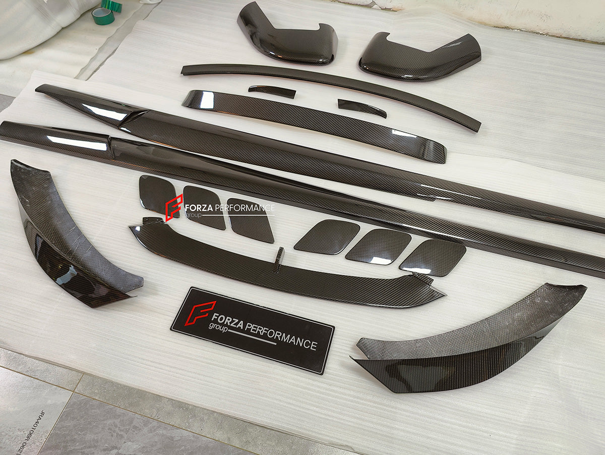DRY CARBON BODY KIT for FERRARI GTC4 LUSSO 2016 - 2020

Set includes:

Front Lip
Front Strut
Front Fenders Air Vent Trims
Side Skirts
Roof Spoiler
Rear Spoiler
Rear Diffuser Add-Ons

Material: Dry Carbon Fiber

NOTE: Professional installation is required.

Contact us for pricing