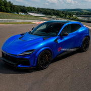 DRY CARBON BODY KIT for FERRARI PUROSANGUE 2023+ FORZA PERFORMANCE custom fit Novitec Style
Set includes:

Front Lip
Front Bumper
Hood Bonnet
Front Fender Flares
Side Mirror Covers
Side Skirts
Rear Fender Flares
Roof Spoiler
Ducktail Spoiler
Rear Diffuser
Material: Dry Carbon

NOTE: Professional installation is required.