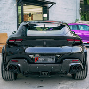 DRY CARBON BODY KIT for FERRARI PUROSANGUE 2023+ FORZA PERFORMANCE custom fit Novitec Style
Set includes:

Front Lip
Front Bumper
Hood Bonnet
Engine Cover
Front Fender Flares
Side Mirror Covers
Side Skirts
Rear Fender Flares
Roof Spoiler
Ducktail Spoiler
Rear Diffuser
Material: Dry Carbon

NOTE: Professional installation is required.